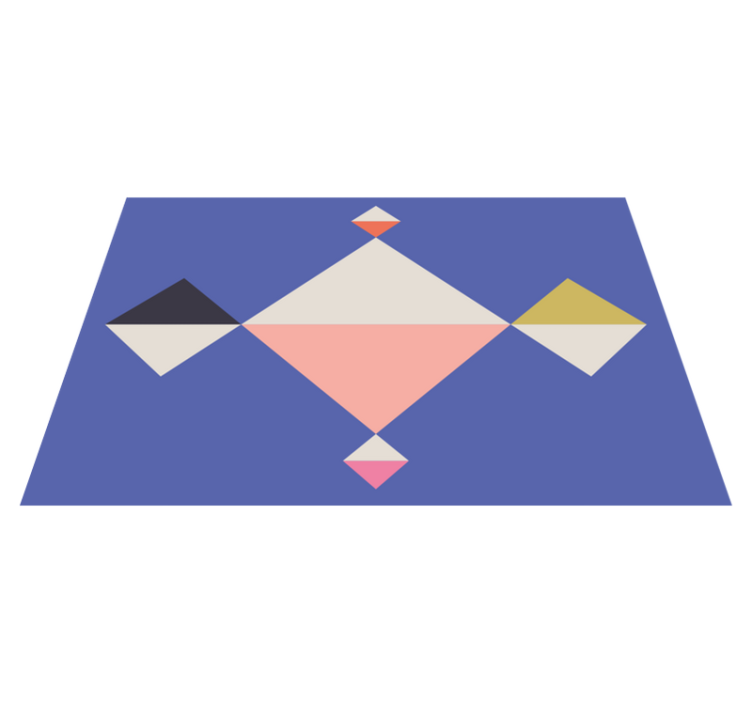 현대식 식탁보 기하학적 색상 사각형 - TenStickers