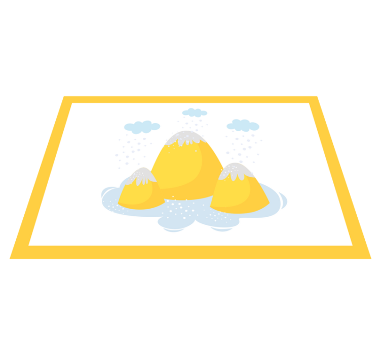 어린 이용 식탁보 노란 산 일러스트 - TenStickers