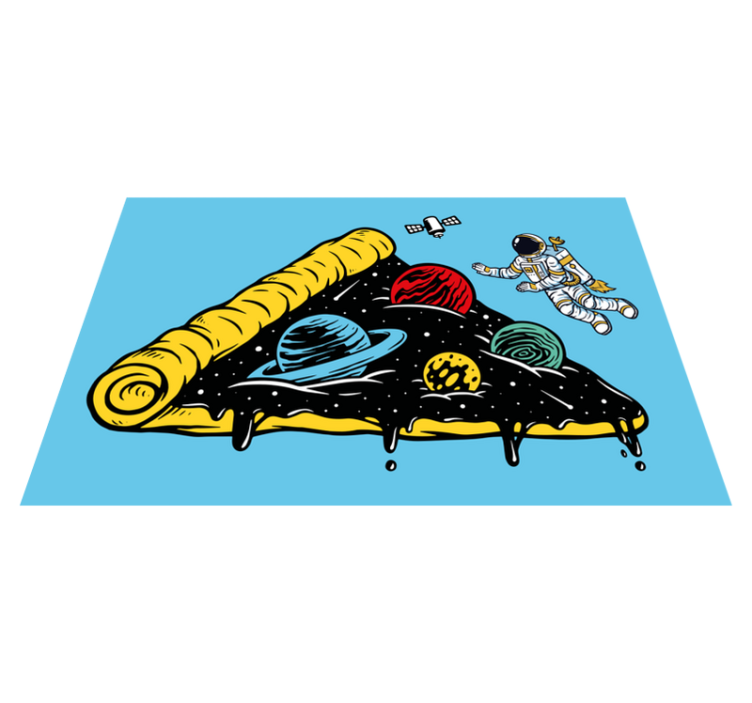 벽난로 카프리초소 우주 테마 슬라이스 - TenStickers