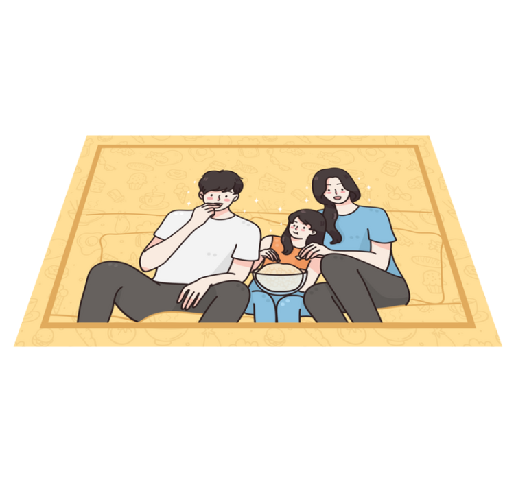 어린 이용 식탁보 가족과 함께 간식 즐기기 - TenStickers