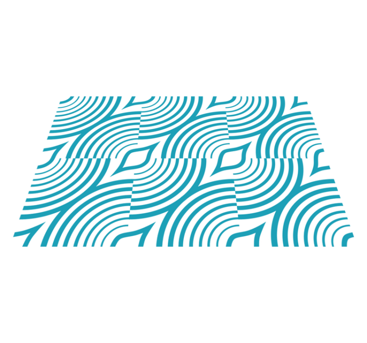 현대식 식탁보 곡선 파형 패턴 - TenStickers