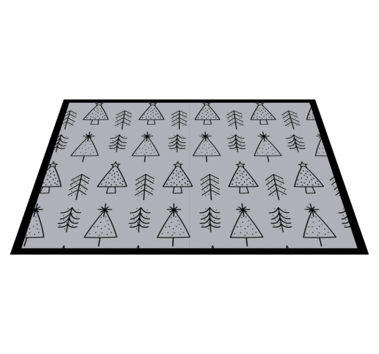 크리스마스 식탁보 스타일리시한 크리스마스 나무 - TenStickers
