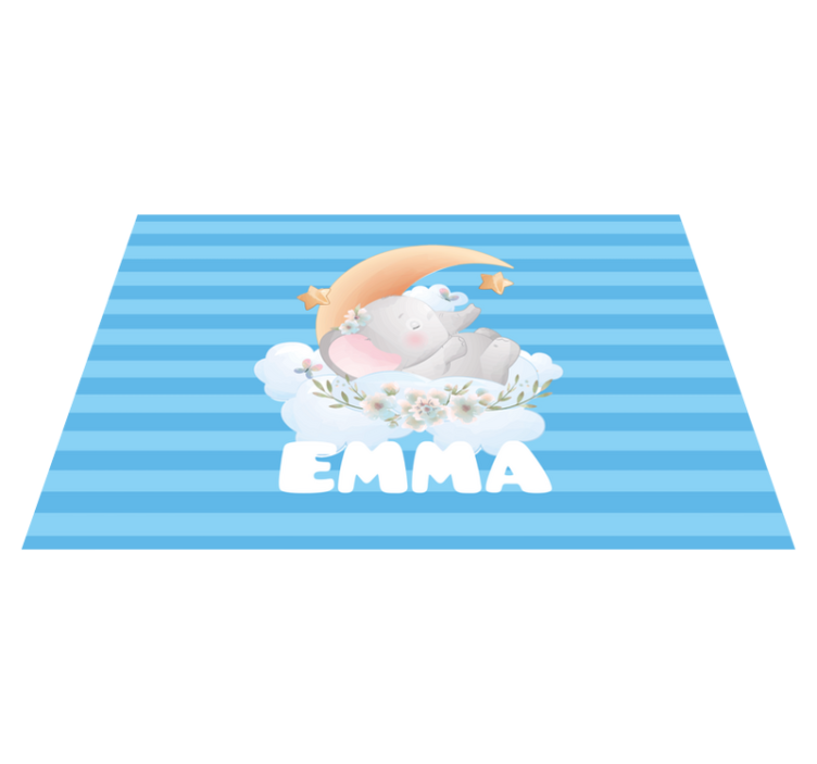 어린 이용 식탁보 귀여운 코끼리 디자인 - TenStickers