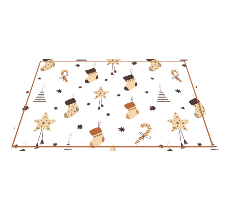 크리스마스 식탁보 축제 양말 모티프 - TenStickers