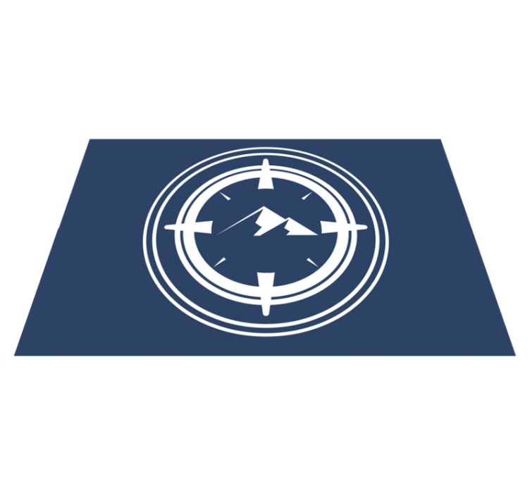 현대식 식탁보 산악 나침반 그래픽 - TenStickers