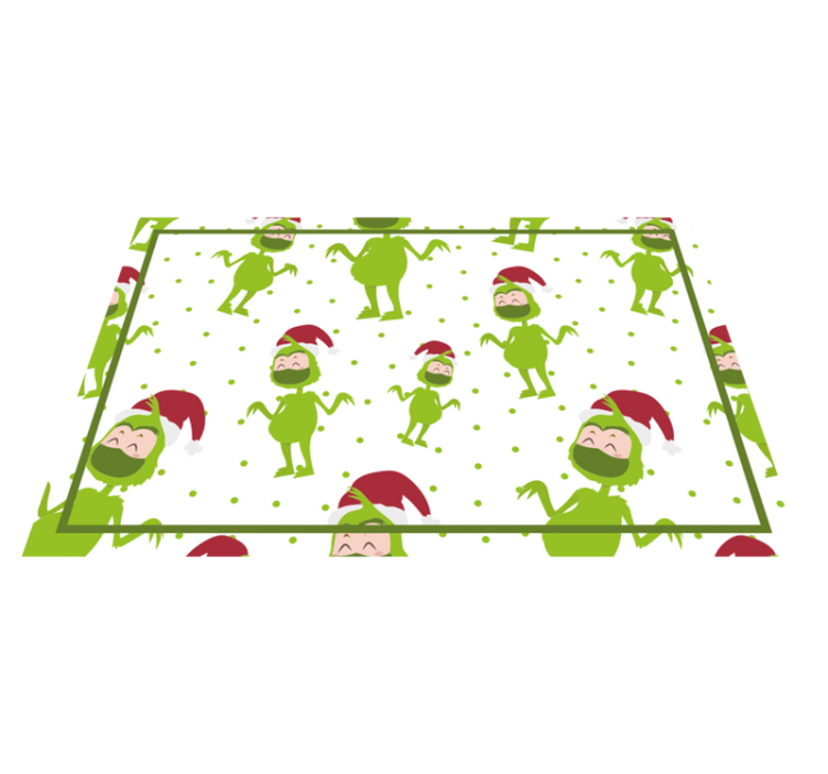 크리스마스 식탁보 즐거운 그린치 캐릭터 - TenStickers