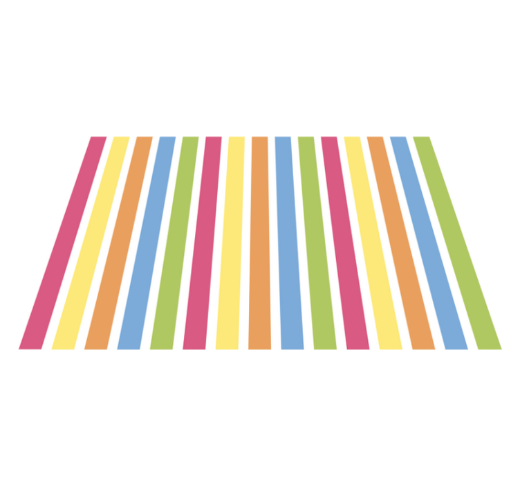 현대식 식탁보 다채로운 줄무늬 배경 - TenStickers