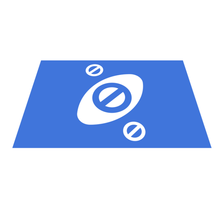 현대식 식탁보 미니멀리스트 블루 악센트 - TenStickers