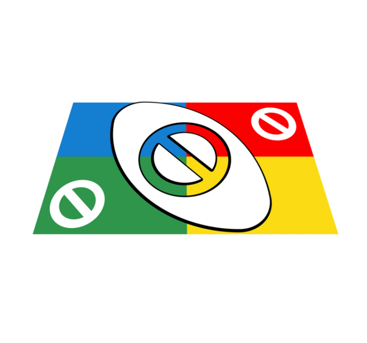 현대식 식탁보 추상적인 다채로운 형태 - TenStickers