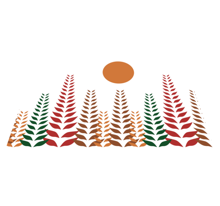 현대식 식탁보 세련된 잎무늬 - TenStickers