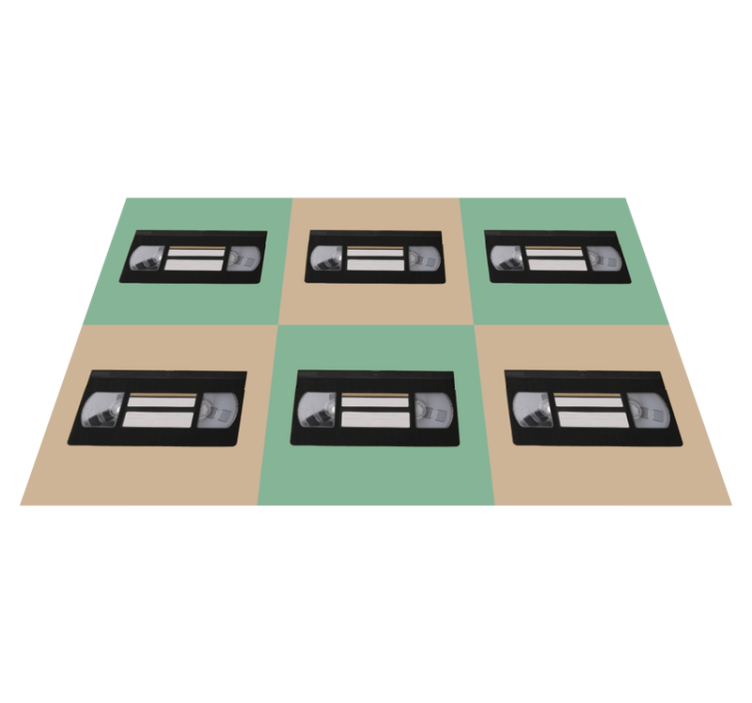 벽난로 카프리초소 빈티지 vhs 테이프 패턴 - TenStickers