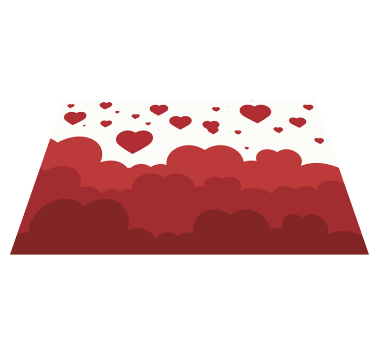 벽난로 카프리초소 하트 구름 패턴 - TenStickers