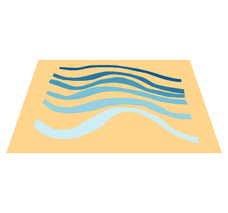 현대식 식탁보 물결선 스타일 - TenStickers