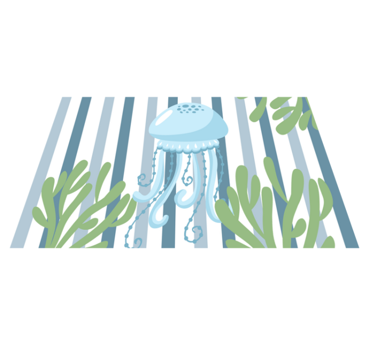 벽난로 카프리초소 해파리 수중 장면 - TenStickers