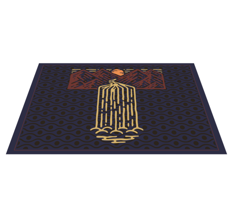 벽난로 카프리초소 산의 폭포 풍경 - TenStickers