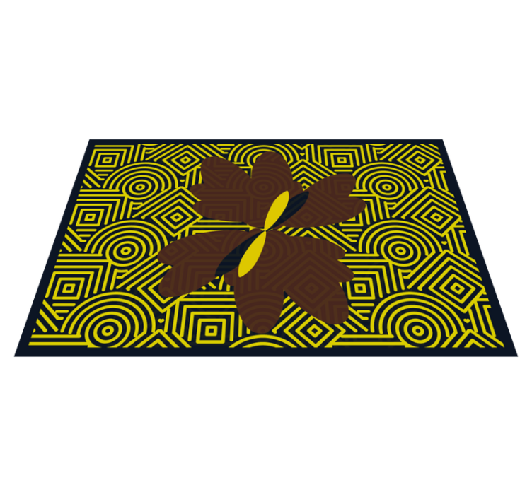 질감이 있는 식탁보 추상 기하학적 꽃 - TenStickers