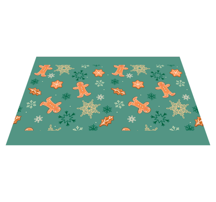 크리스마스 식탁보 생강빵 쿠키 패턴 - TenStickers