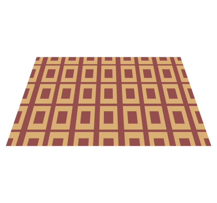 기하학 무늬 주황색 비닐 플레이스매트 - TenStickers