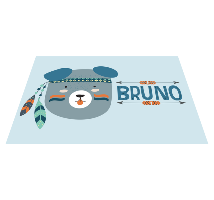 어린 이용 식탁보 귀여운 곰 머리 - TenStickers