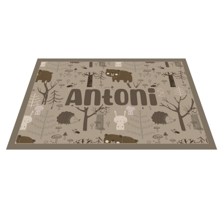 스칸디반비아 스타일의 숲 동물 플레이스매트 - TenStickers