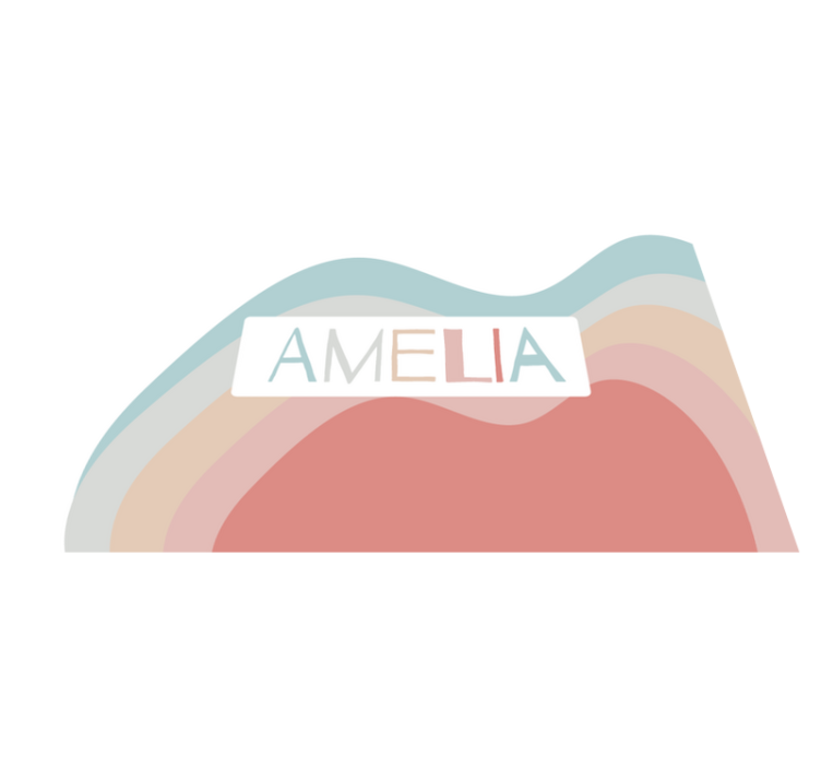 이름이 있는 식탁보 - 다채로운 이름 맞춤 제작 - TenStickers