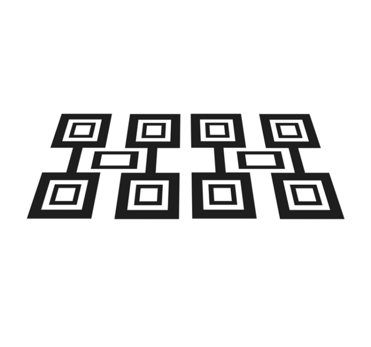 현대식 식탁보 모던 사각 패턴 - TenStickers