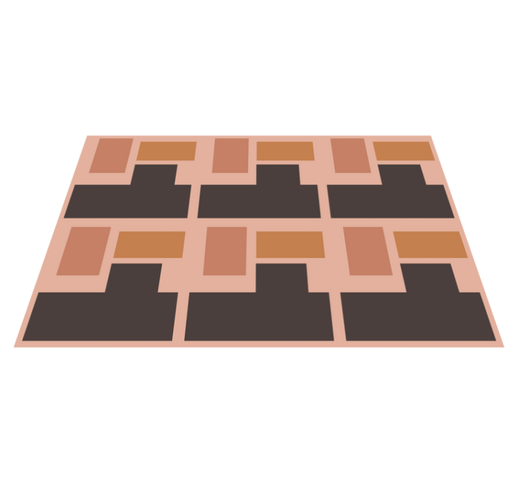 갈색과 주황색 모양의 원래 플레이스매트 - TenStickers