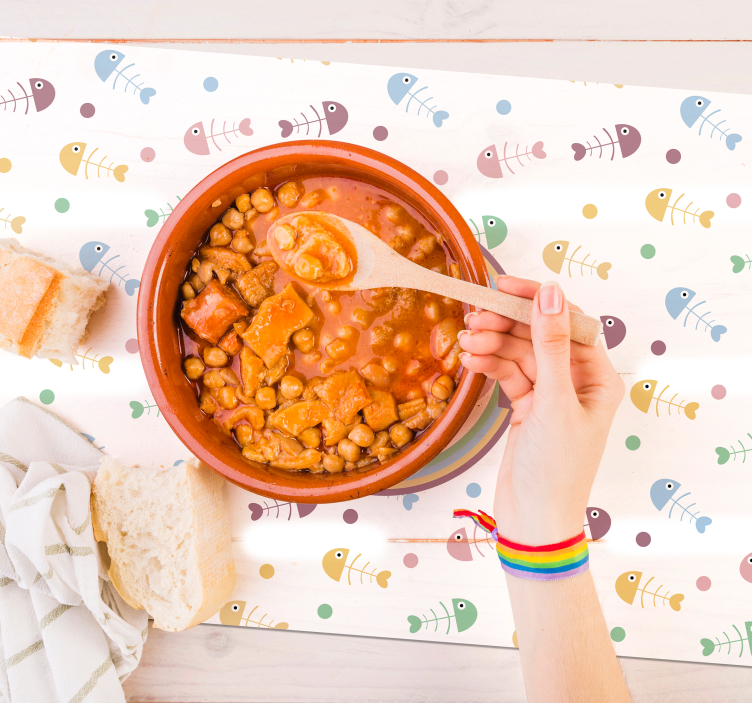 어린 이용 식탁보 활기찬 물고기 컨셉 - TenStickers