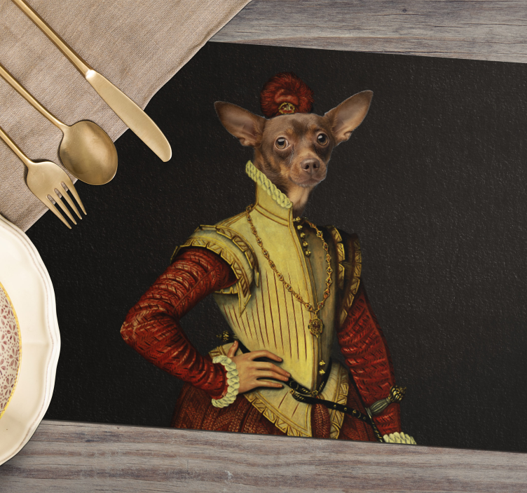 귀족 개 우아한 플레이스 매트 - TenStickers