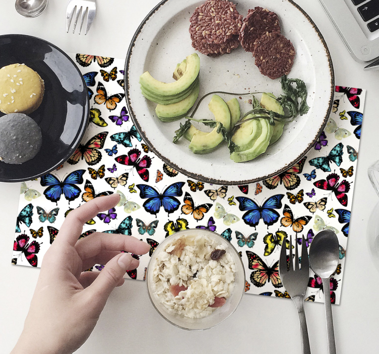 아름답고 화려한 나비 플레이스 매트 - TenStickers