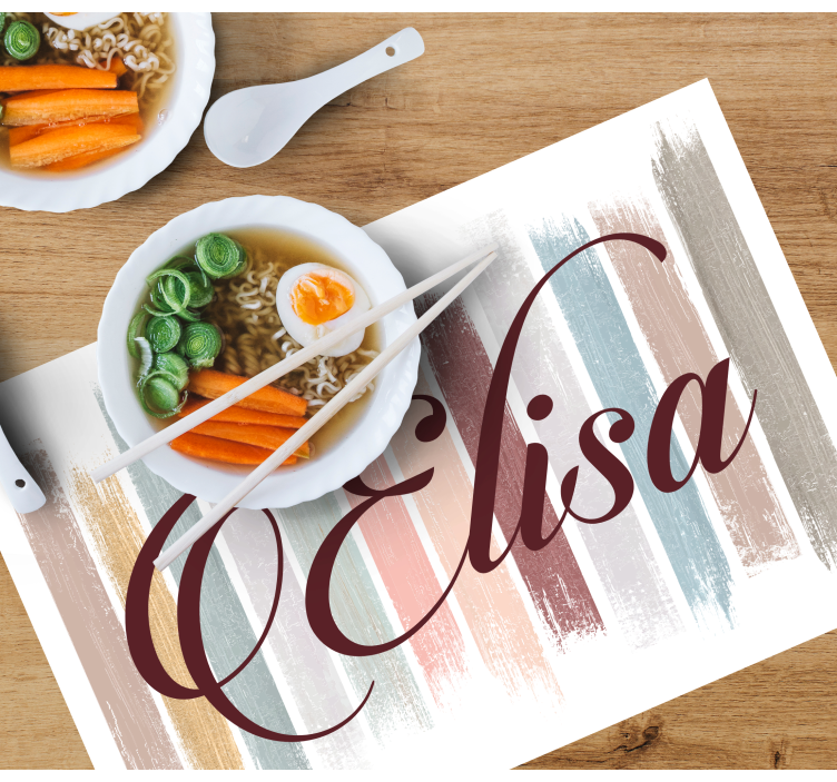 지구 톤 페인트 브러시 원래 플레이스 매트 - TenStickers