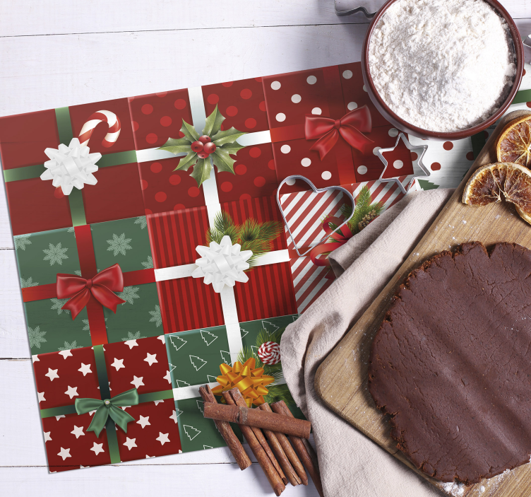 선물 상자 팩 크리스마스 플레이스 매트 - TenStickers