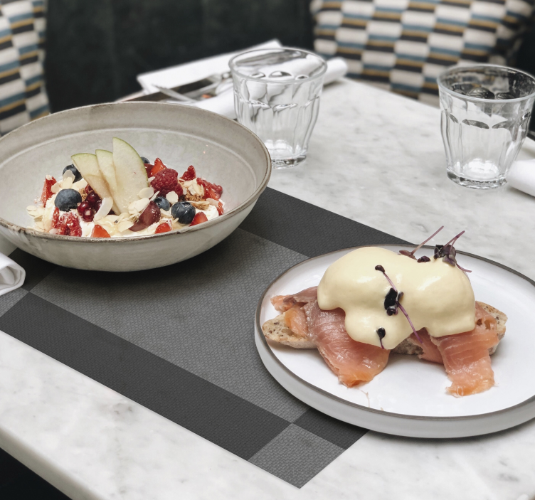 회색 배경 우아한 스타일 우아한 placemats - TenStickers