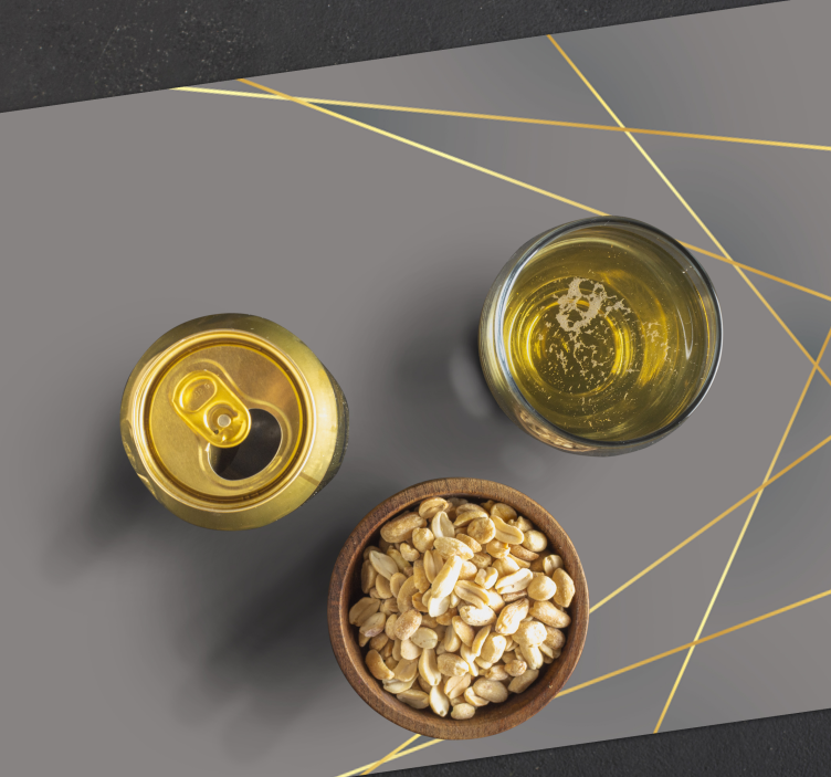 그레이 톤 기하학적 모양 우아한 플레이스 매트 - TenStickers