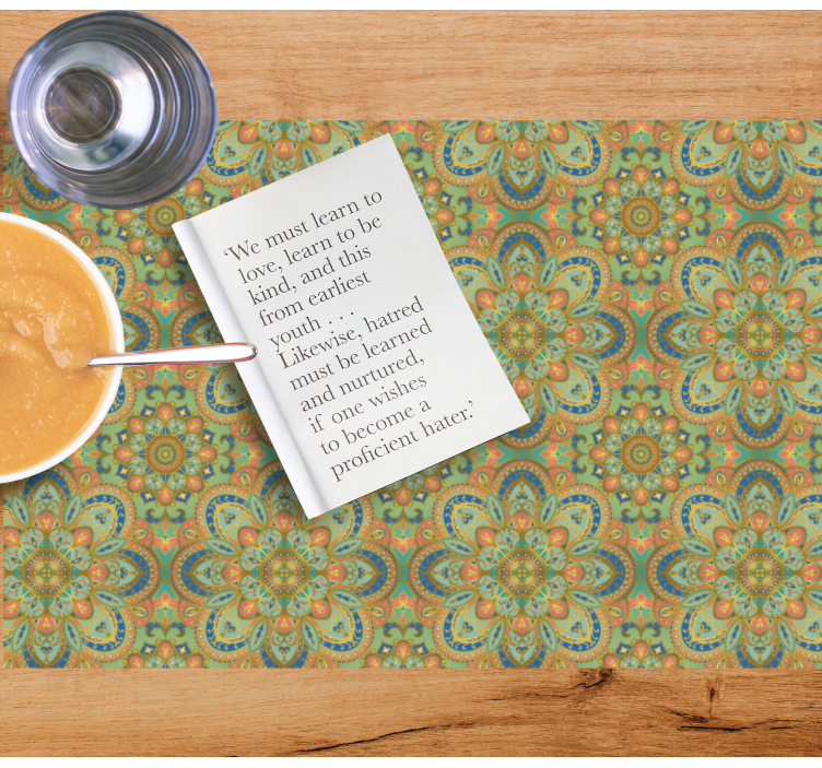 다색 타일 디자인 질감 플레이스 매트 - TenStickers