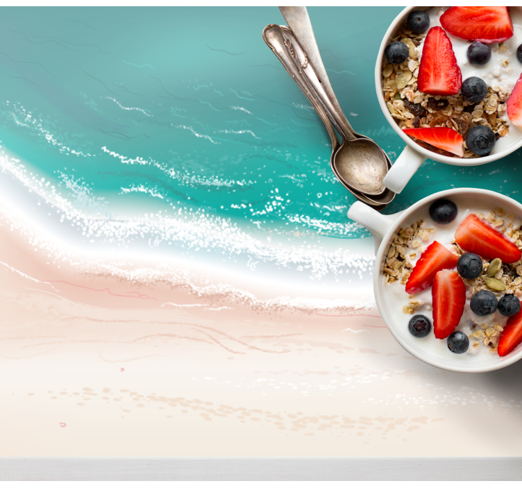 바다 전망 바다 생활 플레이스 매트 - TenStickers