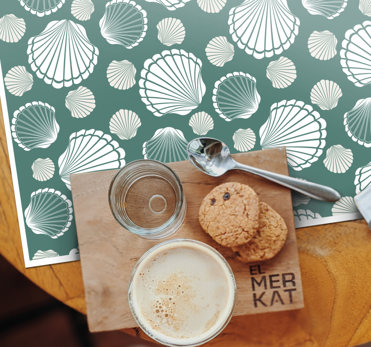 조개 세계 조개 플레이스 매트 - TenStickers