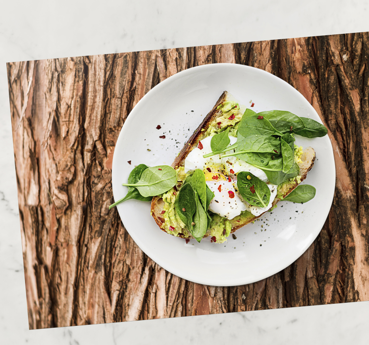 나무 껍질 질감 플레이스 매트 - TenStickers