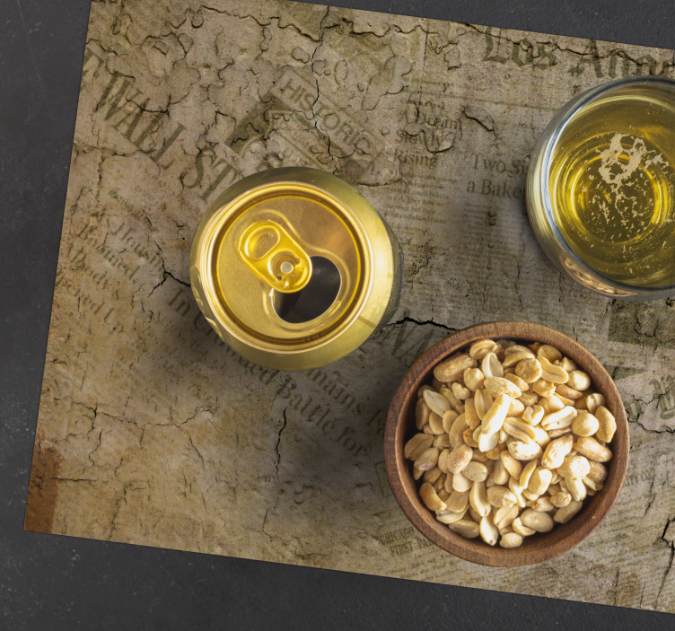 빈티지 신문 원래 플레이스 매트 - TenStickers