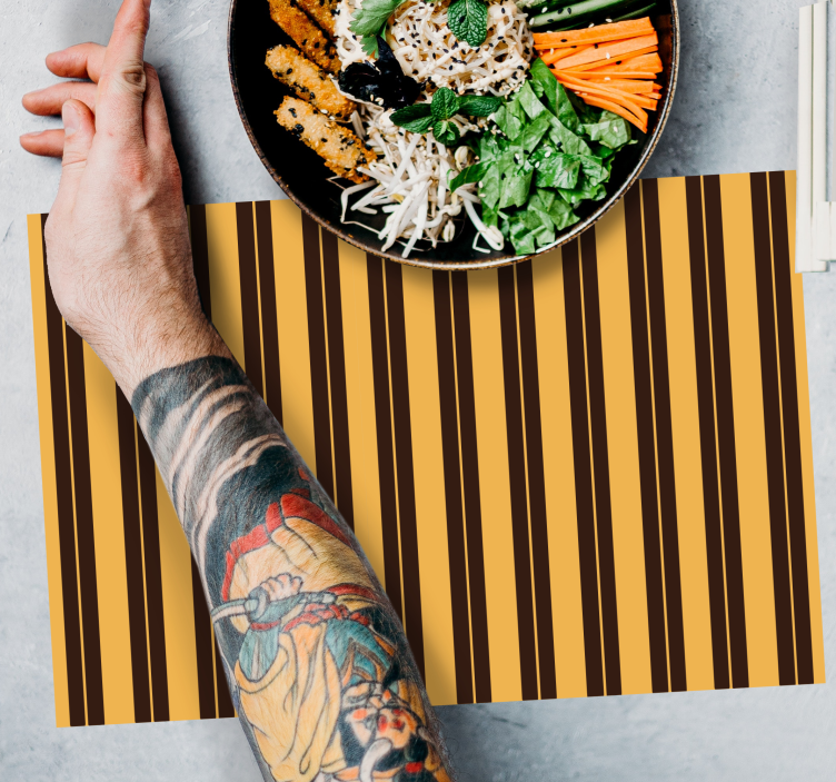 빈티지 스트라이프 패턴 모던 플레이스매트 - TenStickers