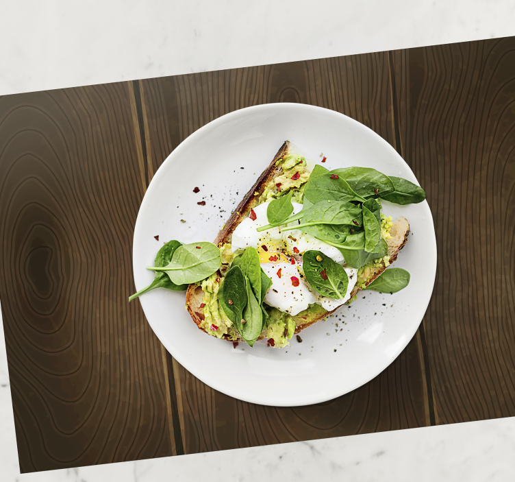 나무 패턴 어두운 톤 질감 플레이스 매트 - TenStickers