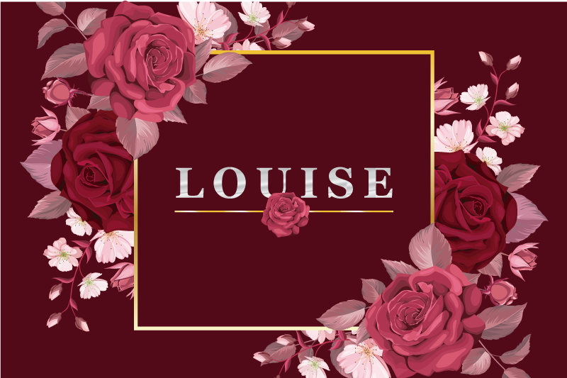 장미 이름 플레이스 매트로 사용자 정의 가능 - TenStickers