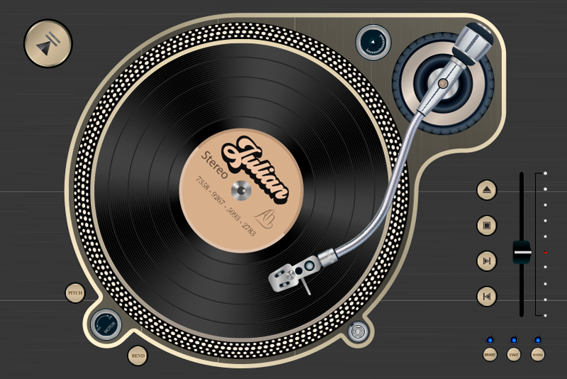 비닐 디스크 이름 플레이스 매트 - TenStickers