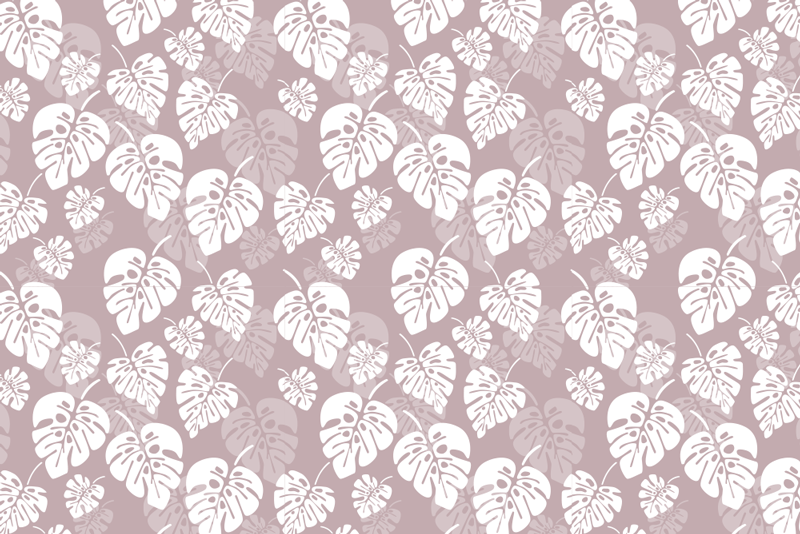 몬스 테라 식물 꽃 플레이스 매트 - TenStickers