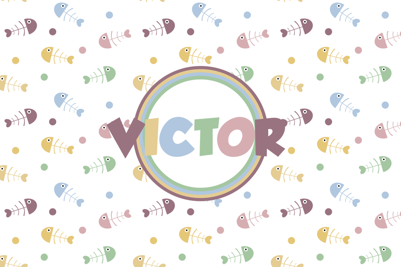 어린 이용 식탁보 활기찬 물고기 컨셉 - TenStickers