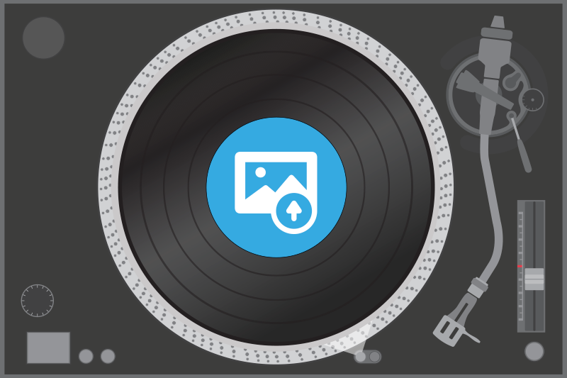 비닐 디스크 맞춤형 사진 원본 플레이스 매트 - TenStickers