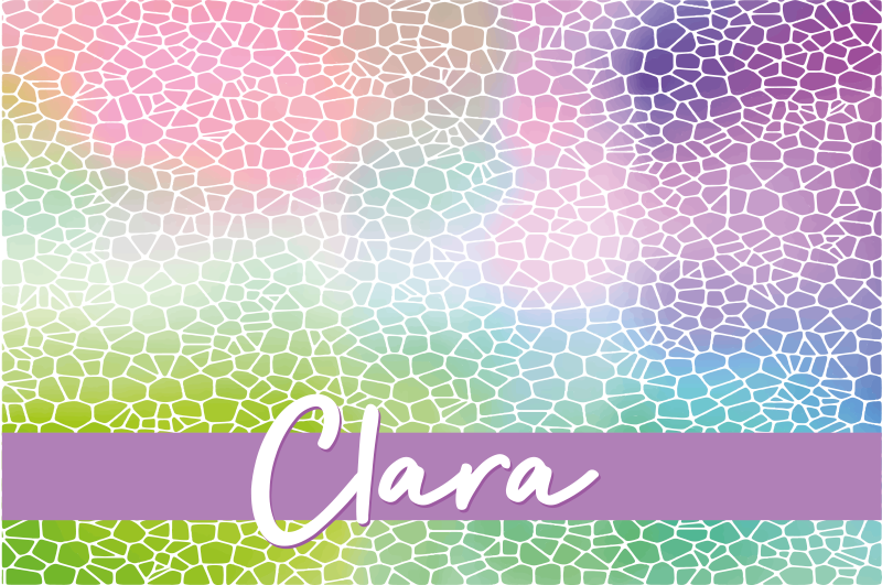 현대적인 패턴 사용자 정의 이름 플레이스 매트 - TenStickers