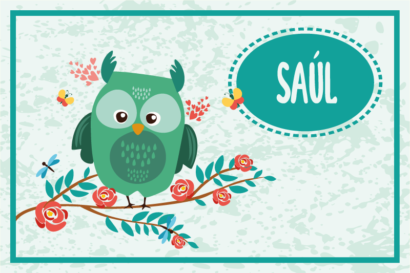 올빼미 맞춤형 어린이 플레이스 매트 - TenStickers