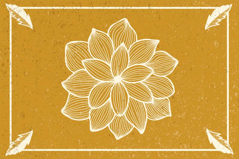 벽난로 카프리초소 우아한 식물 모티프 - TenStickers