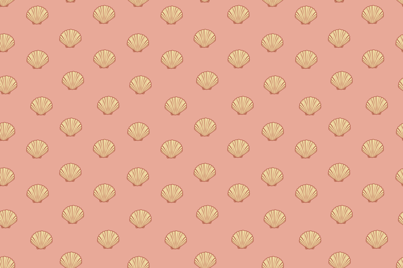 벽난로 카프리초소 조개 패턴 테이블 매트 - TenStickers